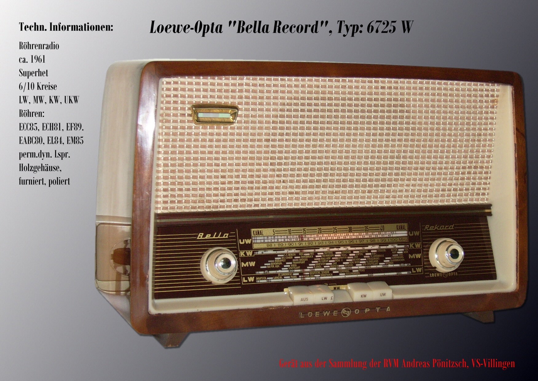 Loewe-Opta Bella Record 6725 W